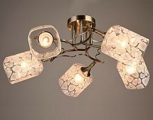 Люстра потолочная пятирожковая Мелодия Света Е27 220В 60Вт Медь картинка 